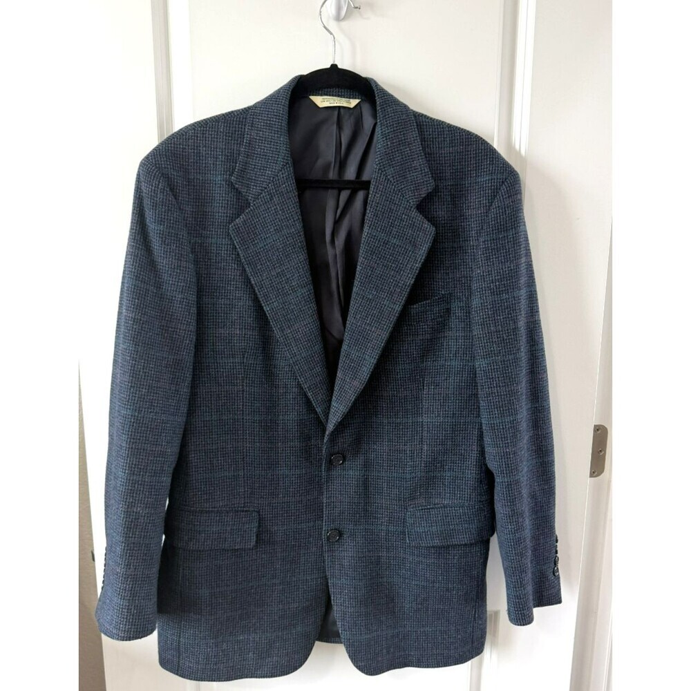 EVAN-PICONE FOLEY’S Tweed Blazer/Jacket, Blue, 100% Wool *see measurement vintag
